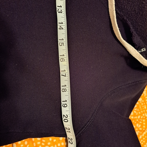 Joe Boxer Black Sweatshirt with White Drawstring,measurements listed - Picture 8 of 9